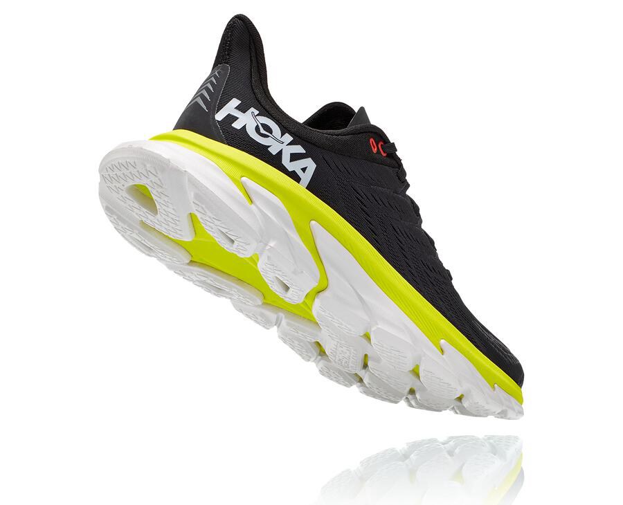 Hoka One One ランニングシューズ メンズ 黒 - クリフトン 縁 - BI9270536